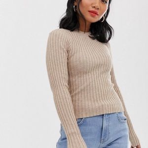 ASOS DESIGN Petite crew neck sweater in skinny rib